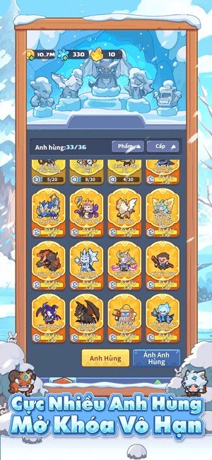 Cực nhiều anh hùng