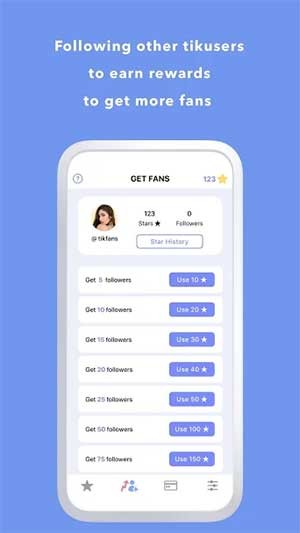 Follow các tài khoản khác để đổi lại fan