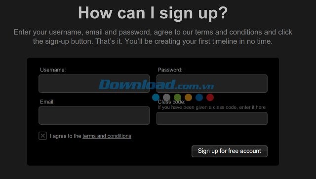 Đăng ký tài khoản trên Tiki-Toki