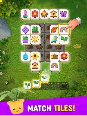Tile Garden Relaxing Puzzle là game match-3 ghép các mảnh khối mạt chược