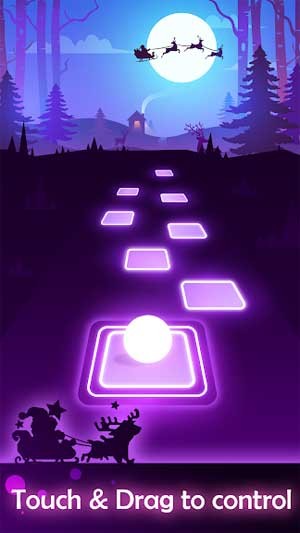 Chạm, giữ và kéo sang hai bên để điều khiển bóng