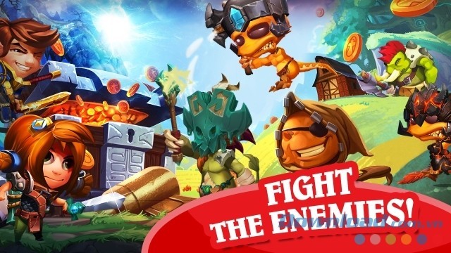 Chiến đấu quyết liệt với kẻ thù hung hãn trong game phiêu lưu miễn phí Tiles & Tales cho máy tính