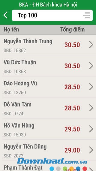 Tìm điểm thi for iOS