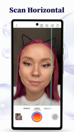 Bạn có thể điều chỉnh đường can màu xanh trong Time Warp Scan