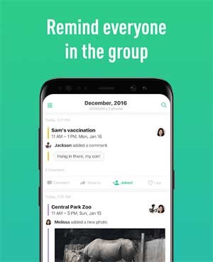 App sẽ nhắc nhở kế hoạch nhóm cho các thành viên