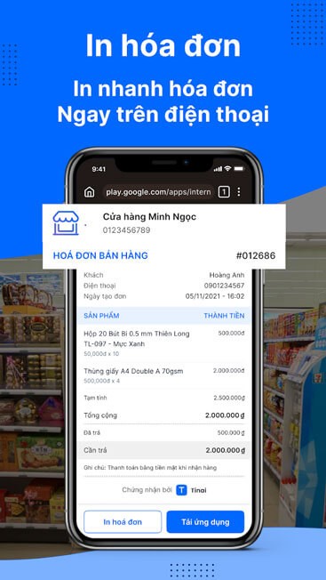 In hóa đơn nhanh chóng