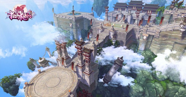 Một cảnh trong game Tinh Kiếm 3D