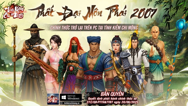 Thất đại môn phái, đều sở hữu bộ kỹ năng và vai trò chiến đấu riêng