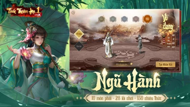 Cung cấp nhiều môn phái khác nhau, mỗi môn phái có điểm mạnh