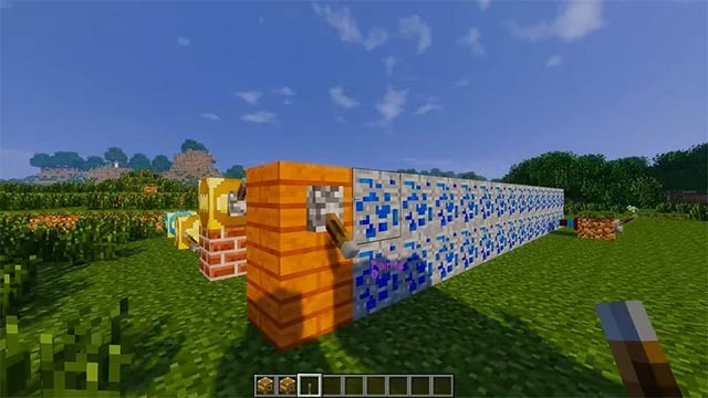 Xây dựng cầu rút, công trình và thế giới Overworld sáng tạo