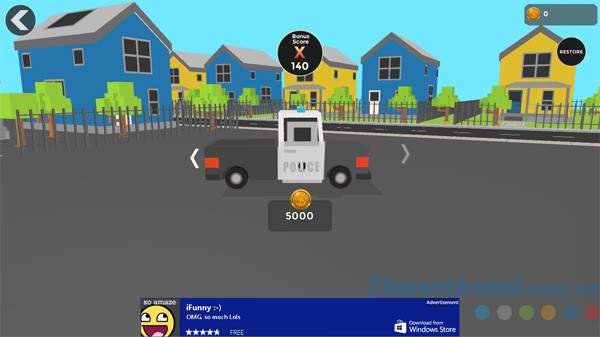 Một số phương tiện trong game Tiny Blocky Cars