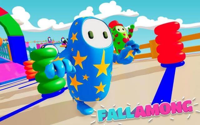 Tham gia cuộc chạy trốn Battle Royale vui nhộn trong Tiny Fall Among Bros 3D