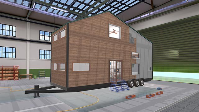 Sử dụng số tiền kiếm được trong Tiny House Sim để nâng cấp nhà xưởng, công cụ, máy móc...