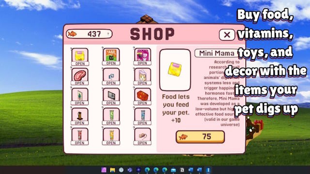 Cửa hàng trong Tiny Paws cung cấp vật phẩm độc quyền cho từng loài vật