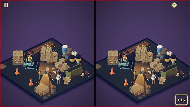 Game có ba cấp độ khó khác nhau - tìm 3, 5 hoặc 7 đối tượng ẩn