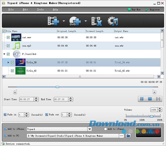 Tipard iPhone 4 Ringtone Maker