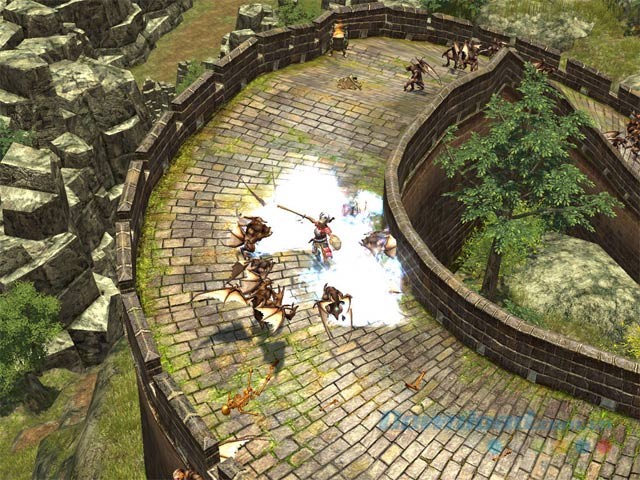 Chiến đấu với quái vật trong game nhập vai cho máy tính Titan Quest