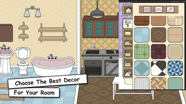 Chọn kiểu trang trí cho căn phòng mà bạn thích trong game Tizi Town: My Princess Games