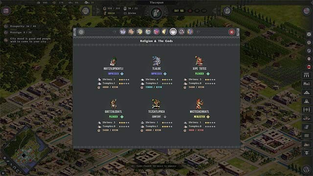 Tạo ra thành phố đối xứng để đáp ứng mong mỏi của các vị Thần và đồng minh trong Tlatoani: Aztec Cities