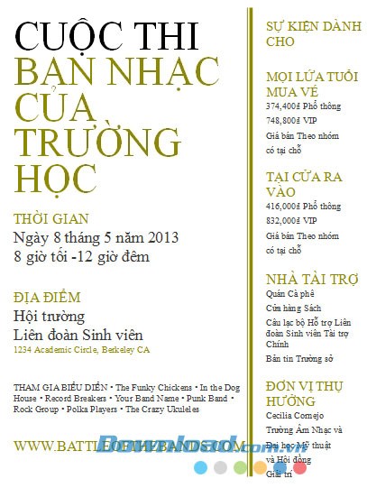 Tờ bướm sự kiện học thuật màu