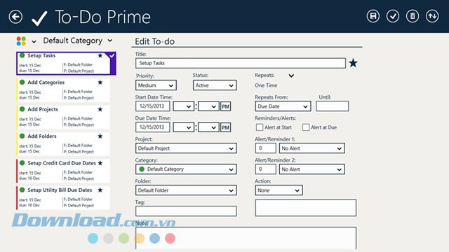 Thông tin chi tiết cho công việc