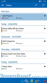 Danh sách công việc