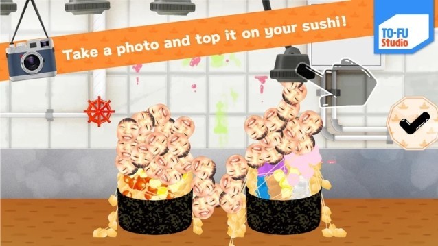 Chụp hình của bạn và biến nó thành lớp topping tuyệt ngon trên miếng sushi