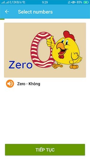 Giao diện chính Toán Mầm non cho iOS