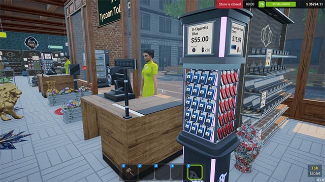 Quản lý cửa hàng thuốc lá từ A-Z trong game mô phỏng chiến lược Tobacco Shop Simulator