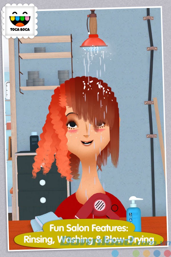 Gội đầu cho nhân vật