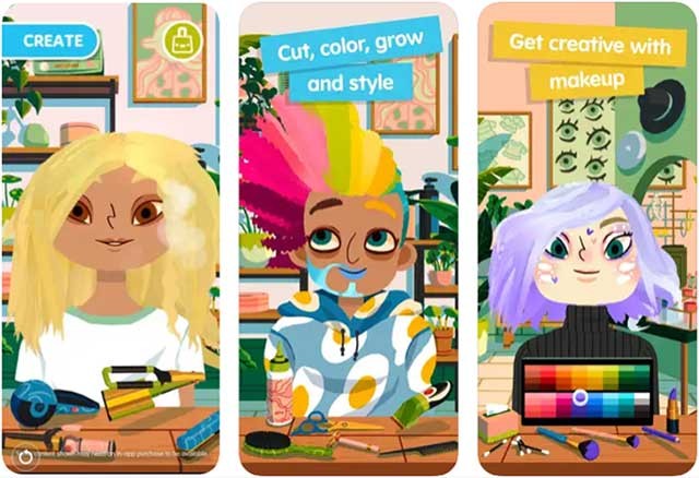 Toca Boca Jr Hair Salon có tất cả các dụng cụ mà bạn cần để uốn, duỗi và tạo kiểu