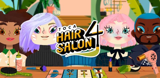 Toca Boca Hair Salon 4 là game mô phỏng làm tóc và trang điểm sáng tạo