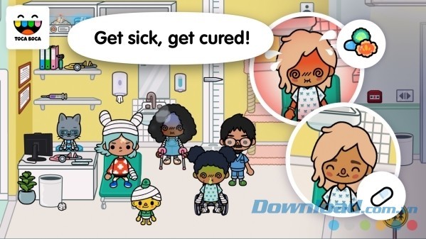 Toca Life: Hospital cho Android có rất nhiều hoạt động vui nhộn và bổ ích