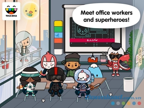 Toca Life: Office cho Android có hệ thống nhân vật phong phú