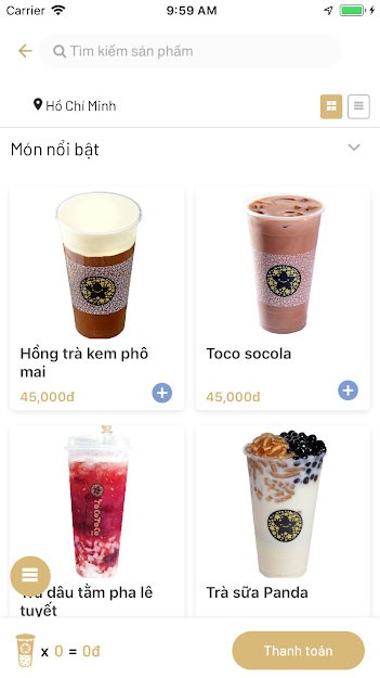 Ứng dụng TocoToco cho Android