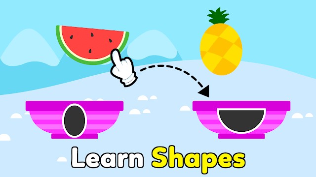 Bé học các hình khối thông qua hình vẽ ngộ nghĩnh trong Toddler Games for 2+ Year Olds