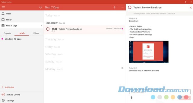 Quản lý công việc qua các nhãn