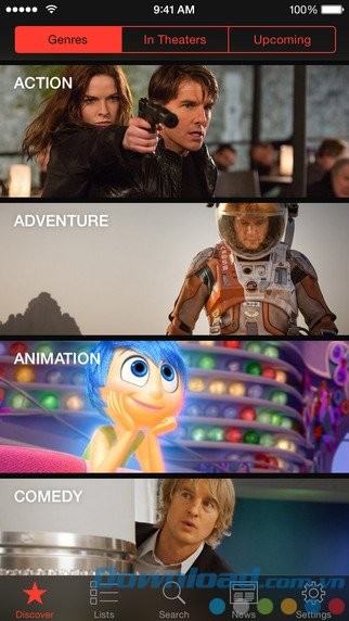 Phân loại phim theo thể loại