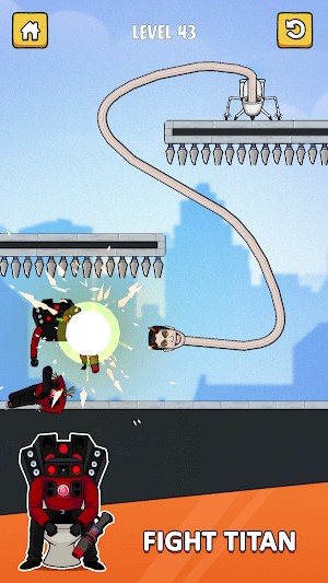 Toilet Monster Move Survival cho bạn trở thành quái vật bồn cầu và phải chiến đấu để sinh tồn