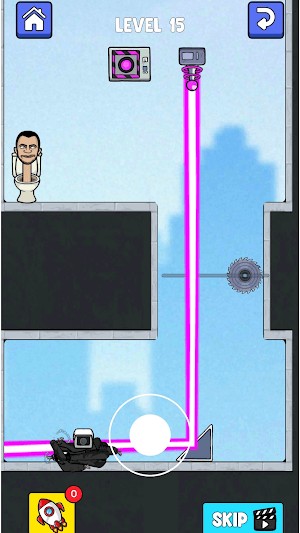 Bạn điều khiển một con quái vật kỳ dị hình chiếc bồn cầu có gắn đầu người