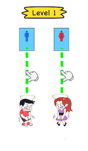 Toilet Rush Race là một game giải đố, nơi bạn cần giúp các nhân vật của mình đến đúng nhà vệ sinh