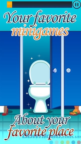 Bộ mini game chơi trong toilet