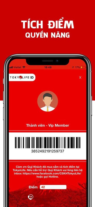 Tích điểm khi mua hàng