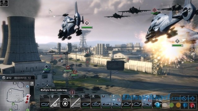 Điều khiển nhiều phương tiện chiến đấu trong game chiến thuật Tom Clancy's EndWar cho máy tính