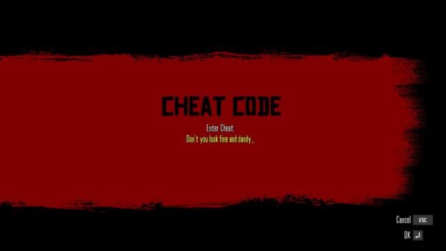 Nhập cheat code RDR1 một lần và sử dụng mãi mãi