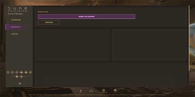 Bạn phải vào trang riêng để đổi code Dune Awakening