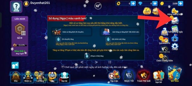 Ấn vào mục Hộp thư