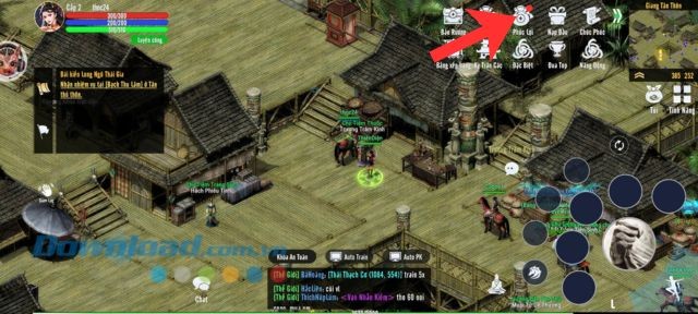 Chạm vào mục Phúc Lợi