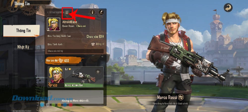 Chạm vào biểu tượng Copy