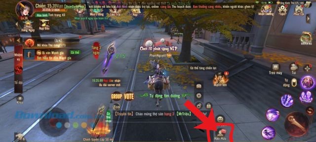 Nhấn vào mục Hảo hữu